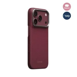 Pitaka (Argyle) Edge Case for iPhone 18 Pro - Burgundy